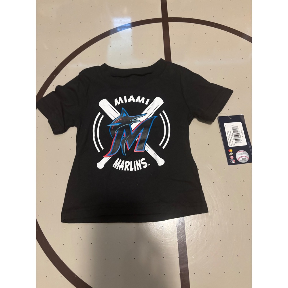833 OuterStuff Miami Marlins MLB Infant Graphic T-Shirt Black 12M